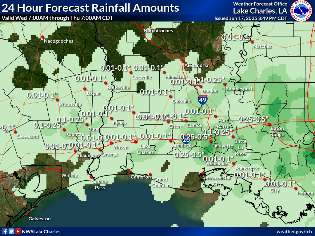 Expected Rainfall for Day 2