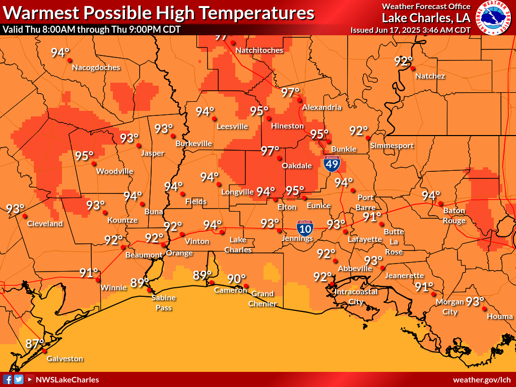 Warmest Possible High Temperature for Day 3