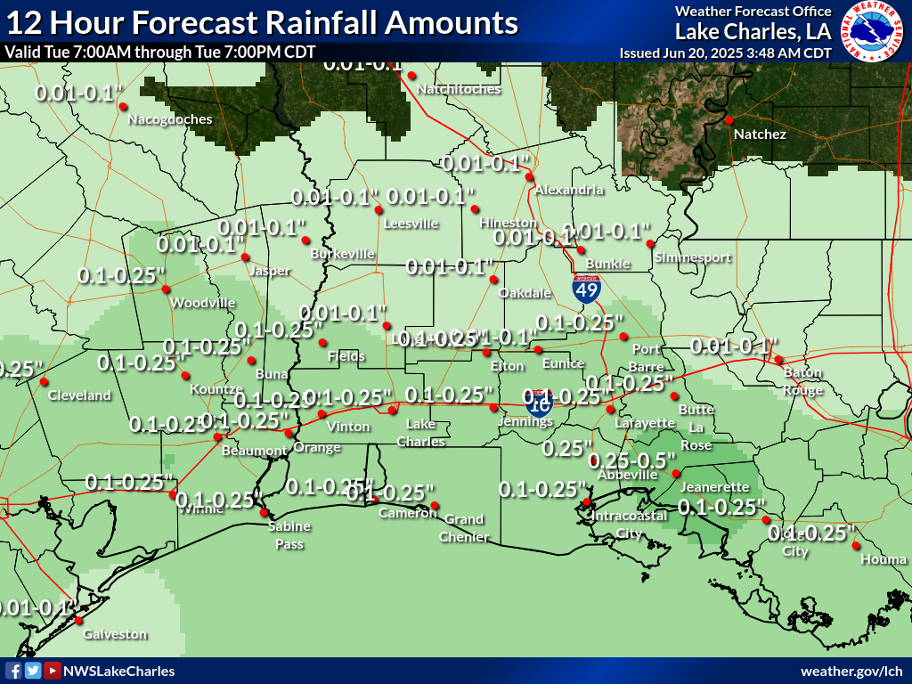 Expected Rainfall for Day 5