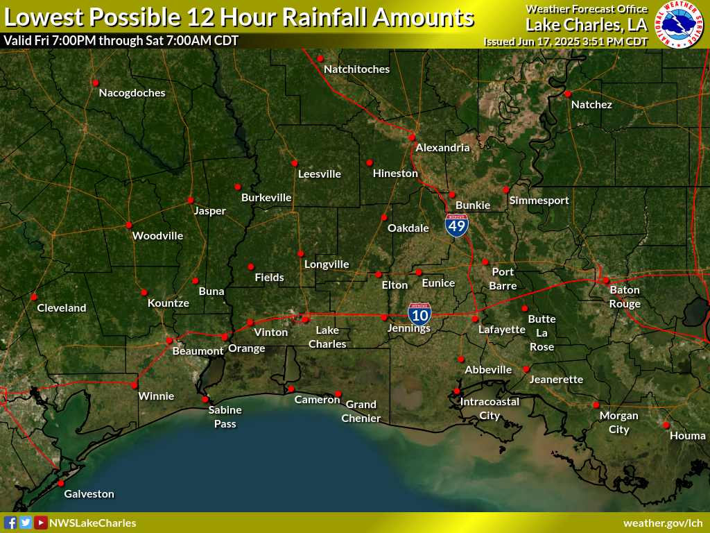 Least Possible Rainfall for Night 4