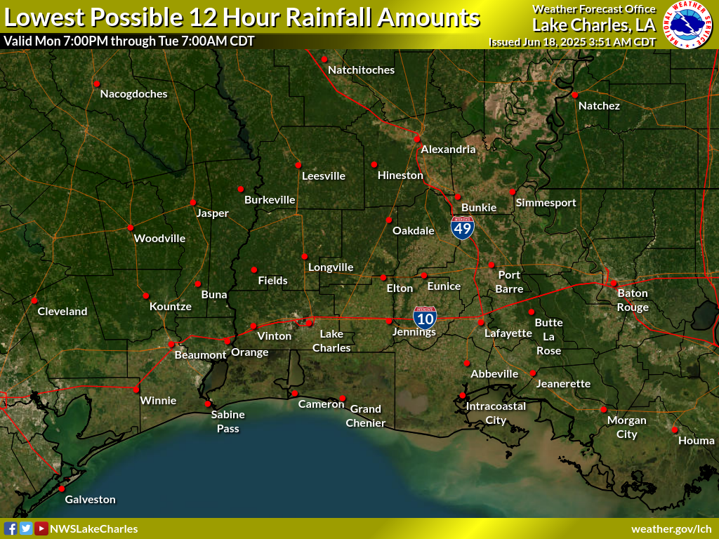 Least Possible Rainfall for Night 6
