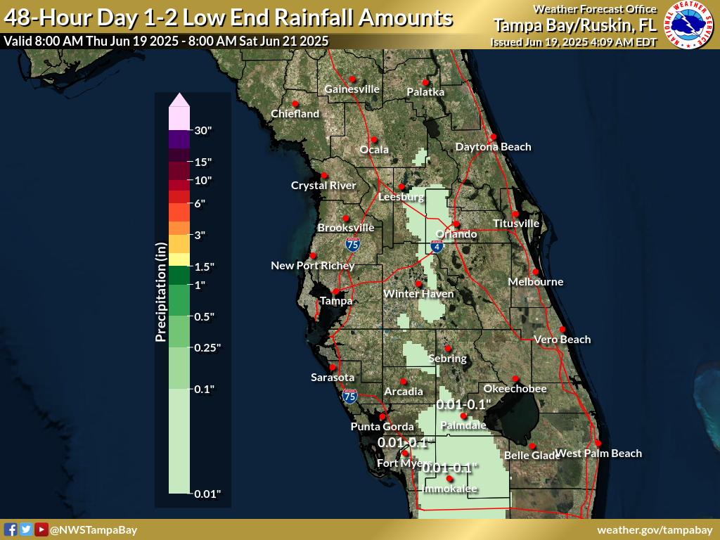 Least Possible Rainfall for Day 1-2
