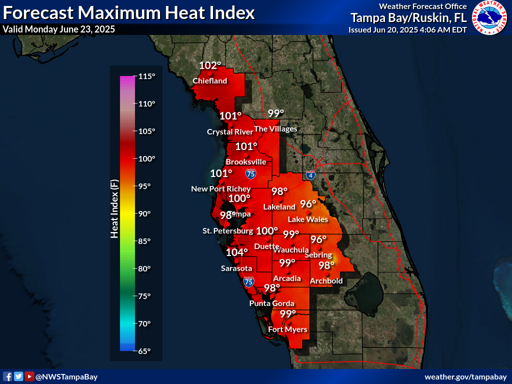 Maximum Heat Index for Day 4