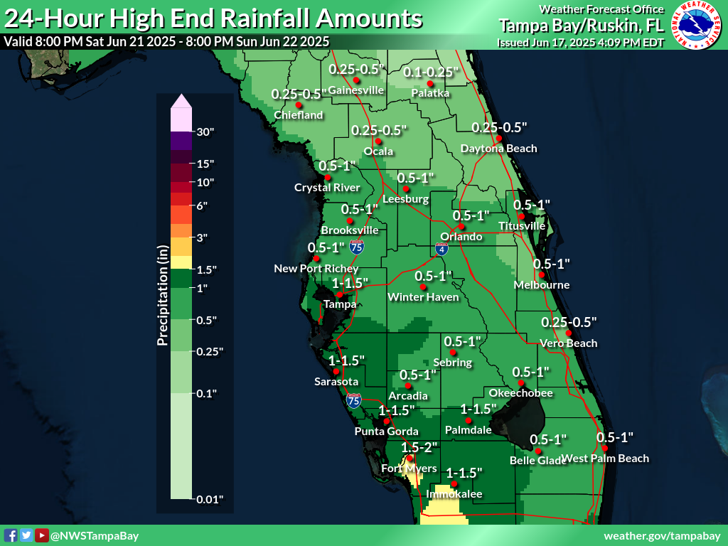 Greatest Possible Rainfall for Day 5